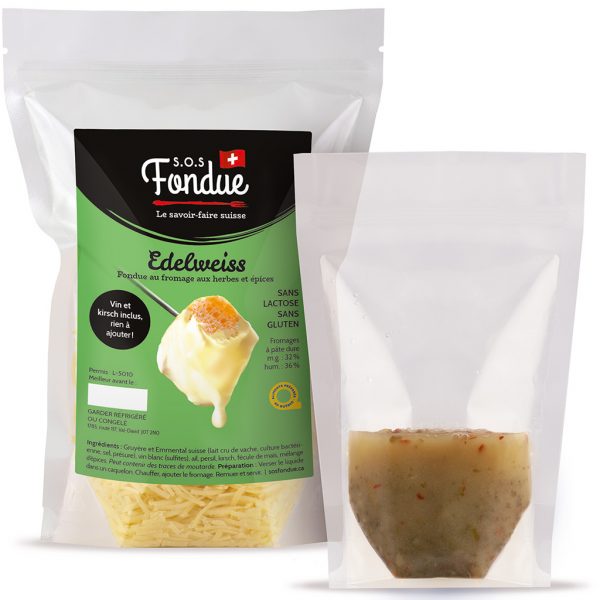 Fondue au fromage SOS Fondue - Edelweiss - Liquide inclus