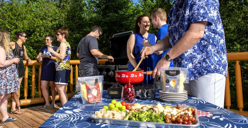 sos fondue-fondue au fromage en été