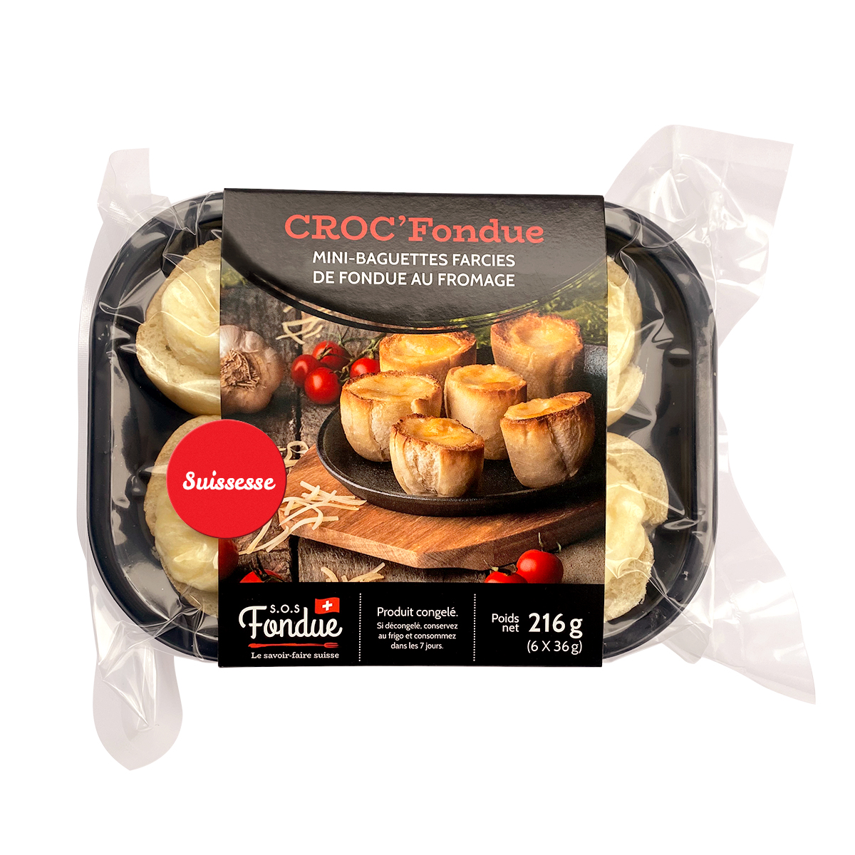 Croc'Fondue : Mini-baguettes farcies de fondue au fromage