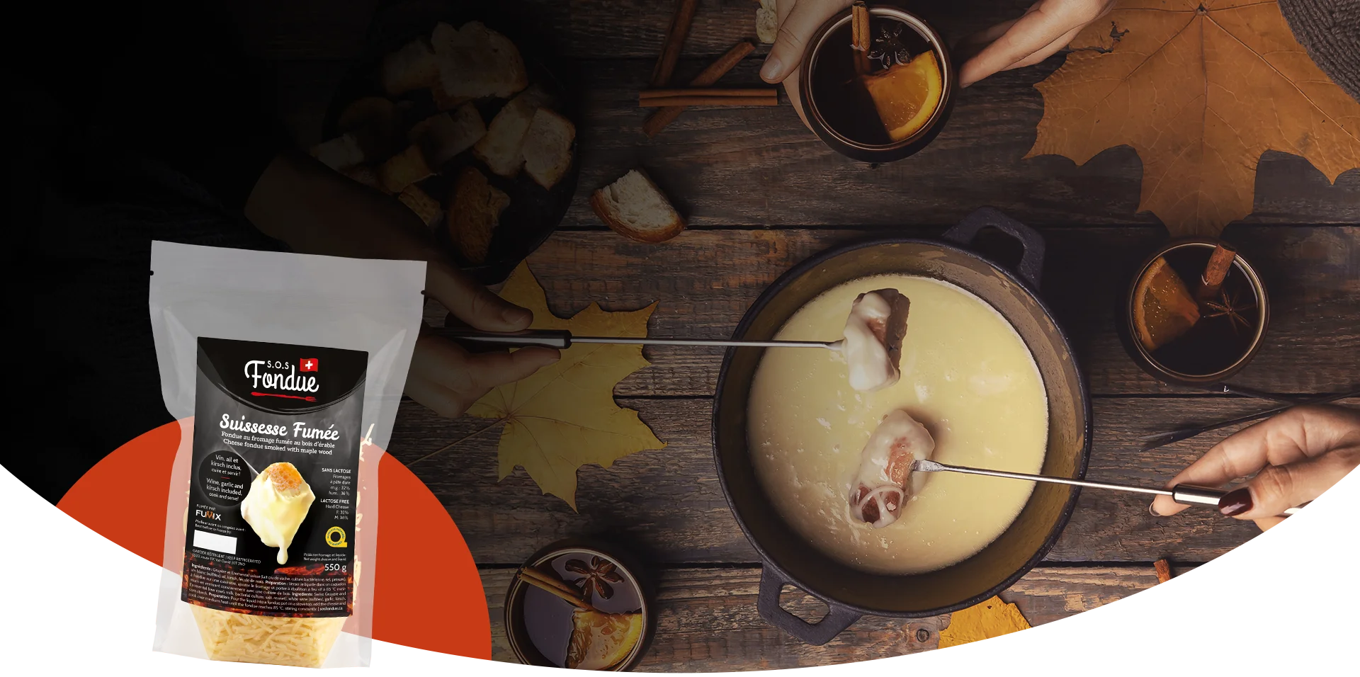 Fondue au fromage Suissesse fumée à l'érable