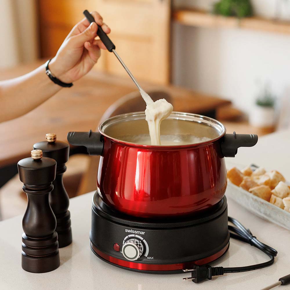 SOS Fondue | Service à fondue électrique 3 en 1 en acier inoxydable Arolla