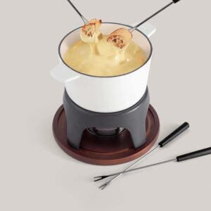 SOS Fondue | Service à fondue en fonte 3 en 1 Sierra | Blanc