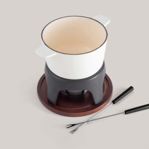 SOS Fondue | Service à fondue en fonte 3 en 1 Sierra | Blanc