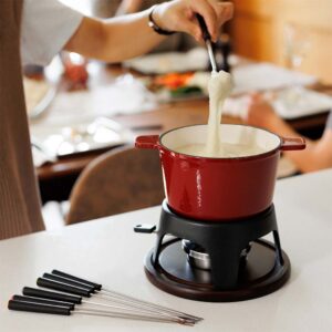 SOS Fondue | Service à fondue en fonte 3 en 1 Sierra | Rouge