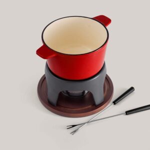 SOS Fondue | Service à fondue en fonte 3 en 1 Sierra | Rouge